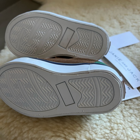 Janie and Jack Toddler Boys never worn Brown faux Suede Velcro sneaker. - Picture 4 of 5